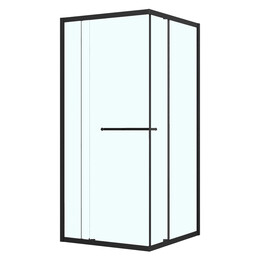 Душевое ограждение Azario Monako 100x100 см AZ-L47-100-MB-CL, чёрный матовый/прозрачное фото 