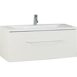 Тумба подвесная с раковиной Акватон Мадрид 100М см 1A126901MA010, белый фото 