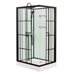 Душевая кабина Loranto 120х80 см CS-3008TMW-120L, чёрный/прозрачное фото 