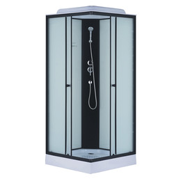 Душевая кабина Loranto 90х90 см CS-992EBTM/W-90, чёрный/матовое фото 