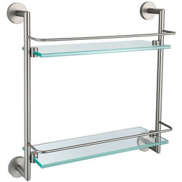 Полка стеклянная Allen Brau Priority 6.31015-BN 41 см, цвет никель браш фото 