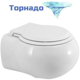 Унитаз подвесной безободковый Cezares Grande-Tor CZR-308-TH-TOR/SC с тонкой крышкой микролифт (система смыва Торнадо) фото 