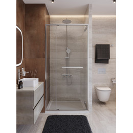 Душевая дверь Cezares Lux 100 см LUX-B-FS-11-100-C-CR, хром/прозрачное фото 