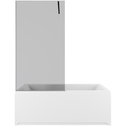 Шторка для ванны Allen Brau Infinity 3 80х160 см 3.21062.BA.T (стекло 8 мм) серебро брашированное/тонированное фото 