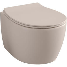 Унитаз приставной безободковый Allen Brau Fantasy 4.11004.IV с тонкой крышкой микролифт, айвори фото 