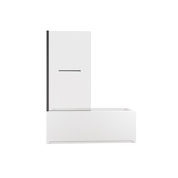 Шторка для ванны Allen Brau Priority 80x150 см 3.31022.BBA, чёрный браш/прозрачное фото 