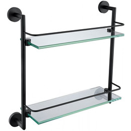 Полка стеклянная Allen Brau Priority 6.31015-31 41 см, цвет чёрный матовый фото 