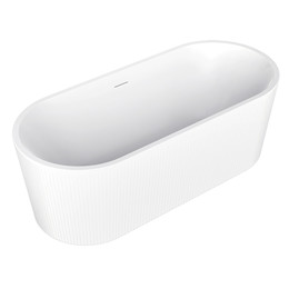 Ванна отдельностоящая Azario Creo Ceramique Reflejo 170x75 см AZ-8697-1.7, в комплекте с сифоном и металлической рамой фото 