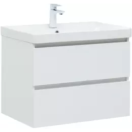 Тумба подвесная с раковиной Aquanet Вега 70 см 00308333, белый фото 