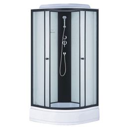 Душевая кабина Loranto 100x100 см CS-881EC26TM/W-100, чёрный/матовое фото 