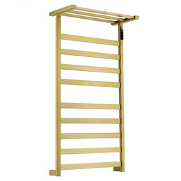 Полотенцесушитель электрический Wonzon & Woghand Frankfurt с полкой П10 450x900 мм WW-1029-BG, золото фото 