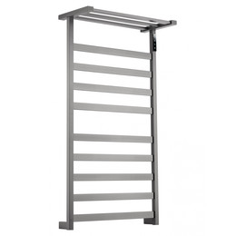 Полотенцесушитель электрический Wonzon & Woghand Frankfurt с полкой П10 450x900 мм WW-1029-GM, темный графит фото 