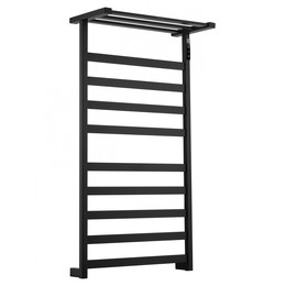 Полотенцесушитель электрический Wonzon & Woghand Frankfurt с полкой П10 450x900 мм WW-1029-MB, чёрный фото 