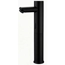 Смеситель для раковины высокий электронный SantiLine Photocell SL-9026MB, чёрный матовый фото 