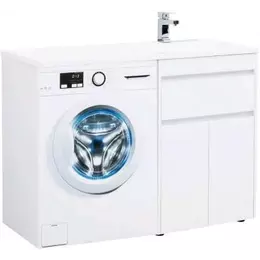 Тумба напольная с раковиной-столешницей Aquanet Токио 120 см R 00237745, белый фото 