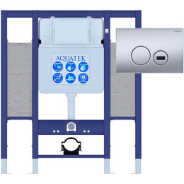 Инсталляция для унитаза Aquatek Sensor INSE-0000002.36 (кнопка хром) фото 