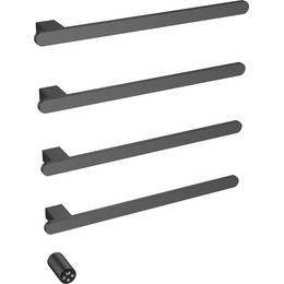 Полотенцесушитель электрический Vincea П4 520x620 мм VTD-2H2GM, вороненая сталь фото 