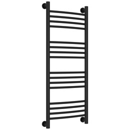 Полотенцесушитель водяной Сунержа Богема+ П16 400x1060 мм (выгнутая перемычка) 31-0221-1040, чёрный матовый фото 
