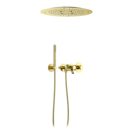 Душевая система для ванны с термостатом Timo Saona SX-2358/17SM (со скрытой частью) золото матовое фото 