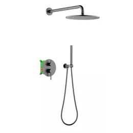 Душевая система для душа Timo Saona SX-2369/18SM (со скрытой частью) чёрное золото фото 