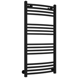 Полотенцесушитель водяной Сунержа Аркус П16 500x1000 мм 31-0251-1050, чёрный матовый фото 