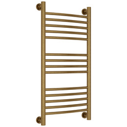 Полотенцесушитель водяной Сунержа Богема+ П14 400x860 мм (выгнутая перемычка) 05-0221-8040, состаренная бронза фото 