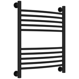Полотенцесушитель водяной Сунержа Богема+ П10 500x660 мм (выгнутая перемычка) 31-0221-6050, чёрный матовый фото 