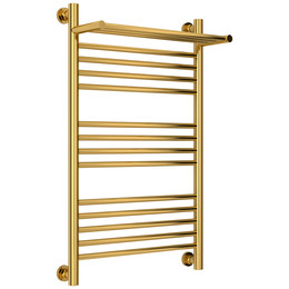 Полотенцесушитель водяной Сунержа Богема+ с полкой П14 500x860 мм 03-0223-8050, золото фото 