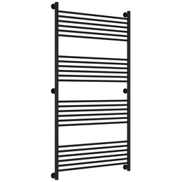 Полотенцесушитель водяной Сунержа Богема+ П24 800x1560 мм (прямая перемычка) 31-0220-1580, чёрный матовый фото 
