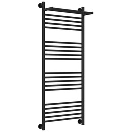 Полотенцесушитель водяной Сунержа Богема+ с полкой П20 500x1260 мм 31-0223-1250, чёрный матовый фото 