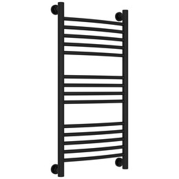 Полотенцесушитель водяной Сунержа Богема+ П14 400x860 мм (выгнутая перемычка) 31-0221-8040, чёрный матовый фото 