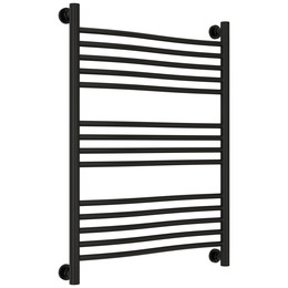 Полотенцесушитель водяной Сунержа Флюид+  П14 600x860 мм 31-0222-8060, чёрный матовый фото 