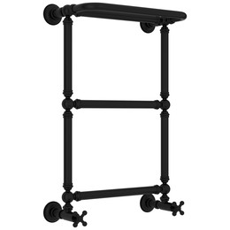 Полотенцесушитель водяной Сунержа Ренессанс П3 400x730 мм 31-0281-6640, чёрный матовый фото 