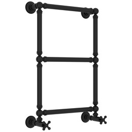 Полотенцесушитель водяной Сунержа Ренессанс П3 400x730 мм 31-0280-6640, чёрный матовый фото 