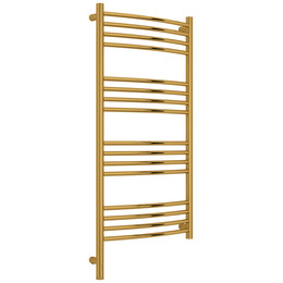 Полотенцесушитель электрический Сунержа Богема 3.1 П16 500x1120 мм (выгнутая перемычка) 03-6002-1050 L, золото фото 