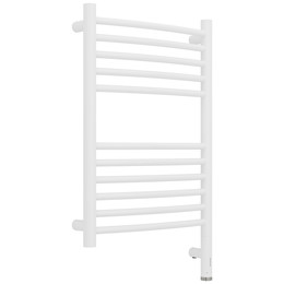 Полотенцесушитель электрический Сунержа Богема 3.1 П11 400x720 мм (выгнутая перемычка) 30-6003-6040 R, белый матовый фото 