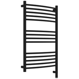 Полотенцесушитель электрический Сунержа Богема 3.1 П14 500x920 мм (выгнутая перемычка) 31-6003-8050 R, чёрный матовый фото 