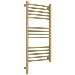 Полотенцесушитель электрический Сунержа Богема 3.1 П14 400x920 мм (выгнутая перемычка) 32-6002-8040 L, золотой шёлк фото 