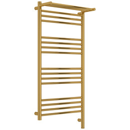 Полотенцесушитель электрический Сунержа Богема 3.1 с полкой П16 500x1120 мм 03-6007-1050 R, золото фото 