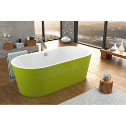 Ванна отдельностоящая Kolpa-San Comodo FS 185x90 см, белый/салатовый фото 