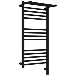Полотенцесушитель электрический Сунержа Богема 3.1 с полкой П14 400x920 мм 31-6007-8040 R, чёрный матовый фото 
