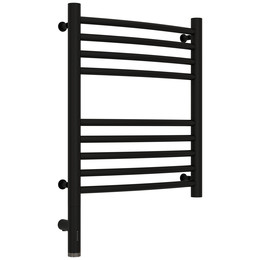 Полотенцесушитель электрический Сунержа Богема 3.0 П9 400x620 мм (выгнутая перемычка) 31-5802-5040 L, чёрный матовый фото 