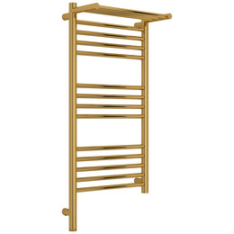 Полотенцесушитель электрический Сунержа Богема 3.1 с полкой П14 400x920 мм 03-6006-8040 L, золото фото 
