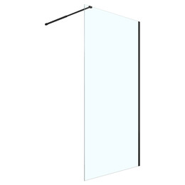 Душевая перегородка Loranto Walk-in 70 см CS-W04B-70 (стекло 8 мм) чёрный матовый/прозрачное фото 