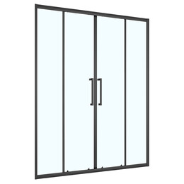 Душевая дверь Loranto 170 см CS-AB04B-170, чёрный матовый/прозрачное фото 