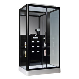 Душевая кабина Loranto Selak 150х90 см 00054496 R, чёрный/прозрачное фото 