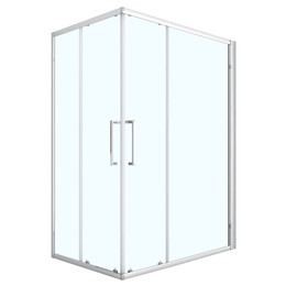 Душевое ограждение Loranto 120x80 см CS-AB01C-128, хром/прозрачное фото 