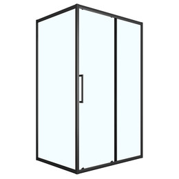 Душевое ограждение Loranto 120x90 см CS-AB02B-129, чёрный матовый/прозрачное фото 
