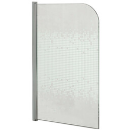 Шторка для ванны Loranto 85х140 см CS-L1485, хром/узор фото 