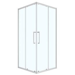 Душевое ограждение Loranto 100x100 см CS-AB01S-100, сатин/прозрачное фото 